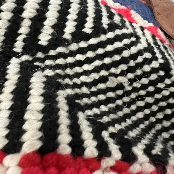 Woven Sisal Crossbody Shoulder Bag Womens Handmade Leather Strap Boho Southwest - Picture 10 of 12